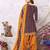 Unstitched printed cotton blend kurta & patiyala dress material with top, bottom & dupatta
