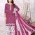 Unstitched printed cotton blend kurta & patiyala dress material with top, bottom & dupatta