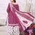 Unstitched printed cotton blend kurta & patiyala dress material with top, bottom & dupatta