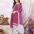 Unstitched printed cotton blend kurta & patiyala dress material with top, bottom & dupatta