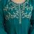 Sea-green embroidered vichitra silk sequins work ethnic-kurtis