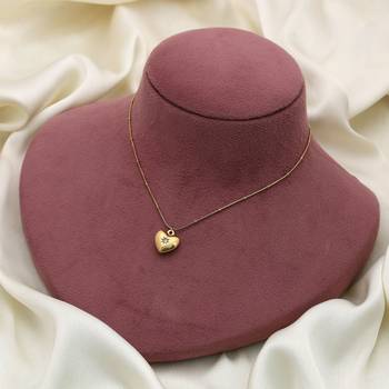 Gold color stainless steel anti tarnish necklace 2