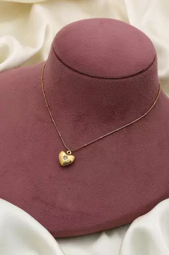 Gold color stainless steel anti tarnish necklace