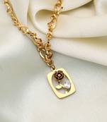 Gold color stainless steel anti tarnish necklace