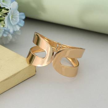 Gold color openable anti tarnish bracelet 1