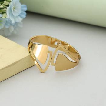 Gold color openable anti tarnish bracelet 1