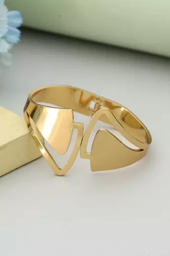 Gold color openable anti tarnish bracelet