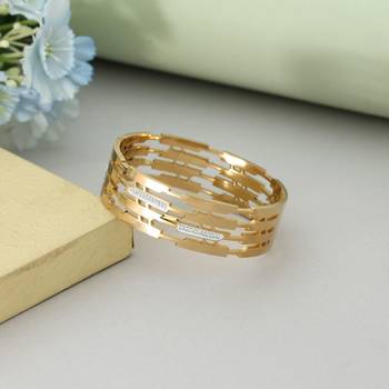 Gold color openable anti tarnish bracelet 1