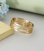 Gold color openable anti tarnish bracelet