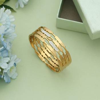 Gold color openable anti tarnish bracelet 2