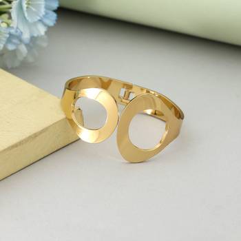 Gold color openable anti tarnish bracelet 1