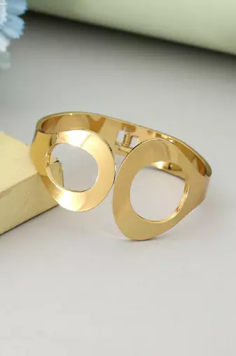 Gold color openable anti tarnish bracelet