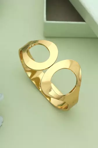 Gold color openable anti tarnish bracelet