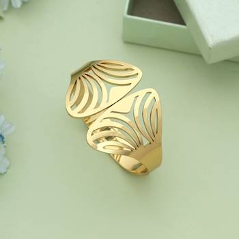 Gold color openable anti tarnish bracelet 2