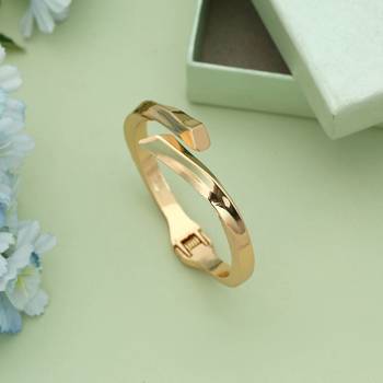 Gold color openable anti tarnish bracelet 2