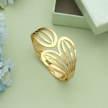 Gold color openable anti tarnish bracelet 2