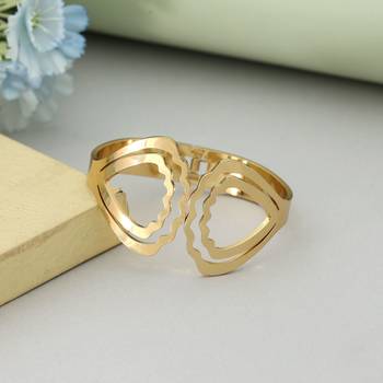 Gold color openable anti tarnish bracelet 1