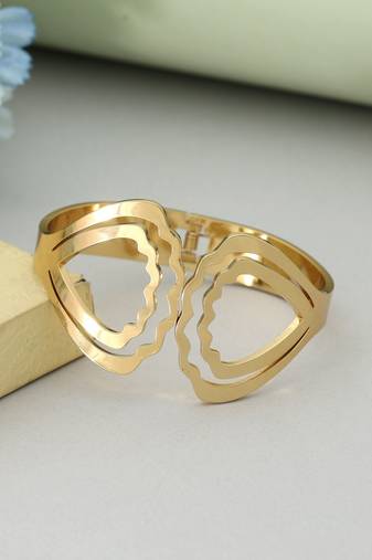 Gold color openable anti tarnish bracelet