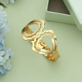 Gold color openable anti tarnish bracelet 2