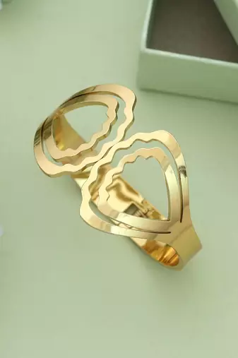 Gold color openable anti tarnish bracelet
