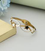 White & black color openable anti tarnish bracelet