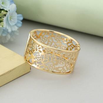 Gold color openable anti tarnish bracelet 1