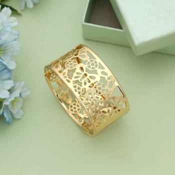 Gold color openable anti tarnish bracelet 2