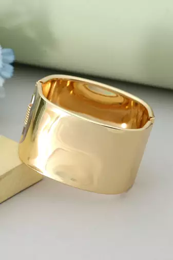 Gold color openable anti tarnish bracelet