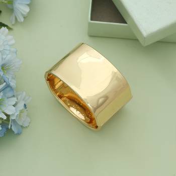 Gold color openable anti tarnish bracelet 2