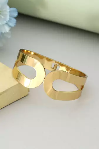 Gold color openable anti tarnish bracelet