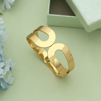 Gold color openable anti tarnish bracelet 2