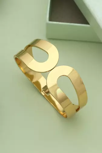 Gold color openable anti tarnish bracelet