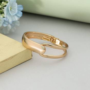 Gold color openable anti tarnish bracelet 1