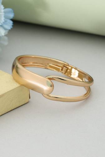 Gold color openable anti tarnish bracelet