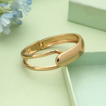 Gold color openable anti tarnish bracelet 2