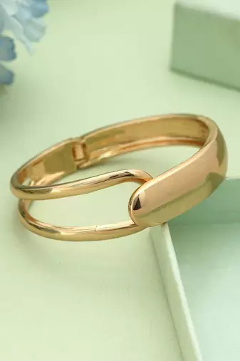 Gold color openable anti tarnish bracelet