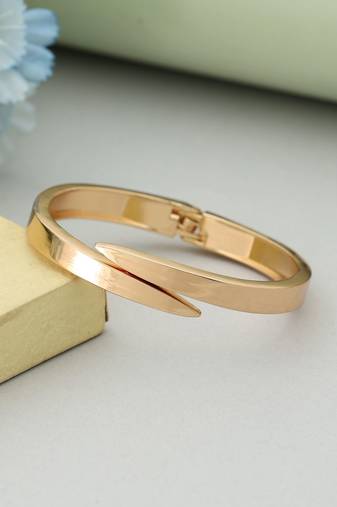 Gold color openable anti tarnish bracelet