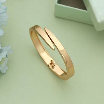 Gold color openable anti tarnish bracelet 2