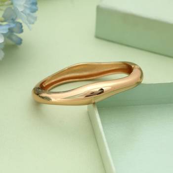 Gold color openable anti tarnish bracelet 2