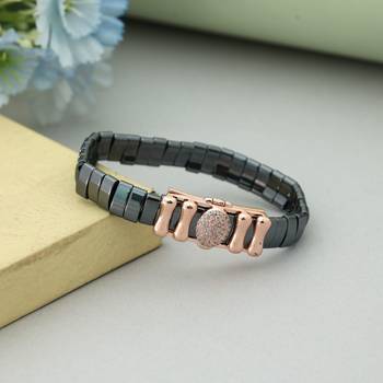 Black color anti tarnish bracelet 1