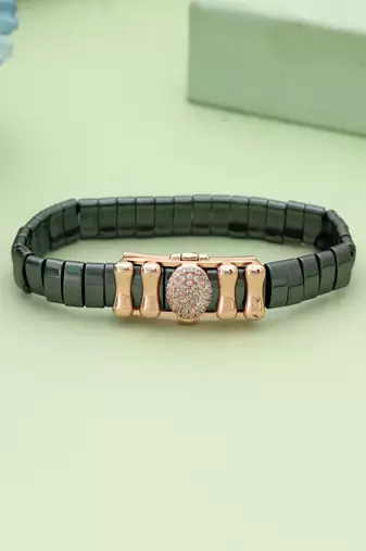 Black color anti tarnish bracelet