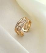 Gold color fashion rings