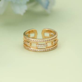 Gold color fashion rings 2