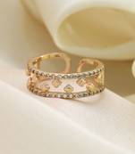 Gold color fashion rings