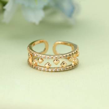 Gold color fashion rings 2