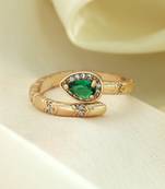 Green color fashion rings