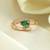 Green color fashion rings