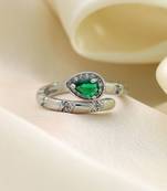 Green color fashion rings