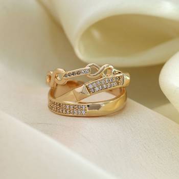 Gold color fashion rings 1