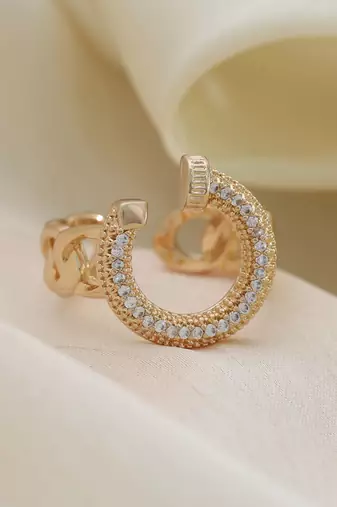 Gold color fashion rings